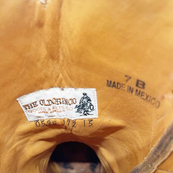 Vintage y2k Old Gringo Tan Elvis Eagle Stitched Western Cowgirl Boot size 7 - Picture 10 of 10